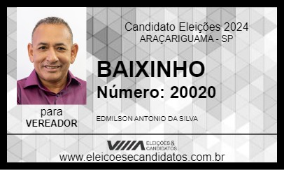 Candidato BAIXINHO 2024 - ARAÇARIGUAMA - Eleições