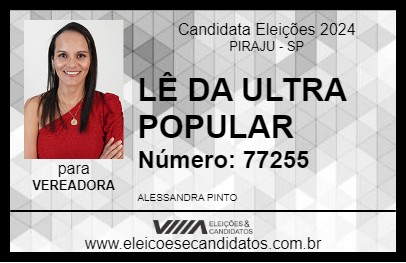 Candidato LÊ DA ULTRA POPULAR 2024 - PIRAJU - Eleições