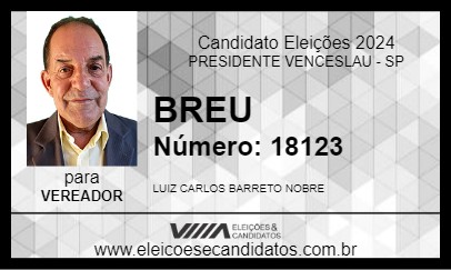 Candidato BREU 2024 - PRESIDENTE VENCESLAU - Eleições