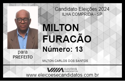 Candidato MILTON FURACÃO 2024 - ILHA COMPRIDA - Eleições