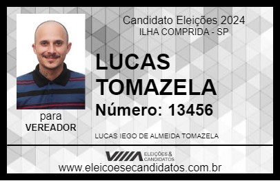 Candidato LUCAS TOMAZELA 2024 - ILHA COMPRIDA - Eleições