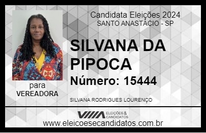 Candidato SILVANA DA PIPOCA 2024 - SANTO ANASTÁCIO - Eleições