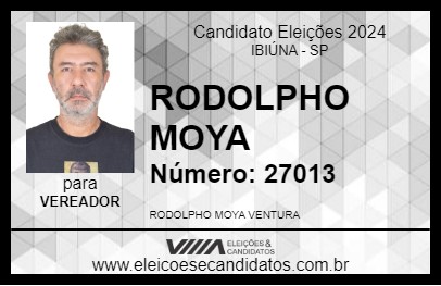 Candidato RODOLPHO MOYA 2024 - IBIÚNA - Eleições