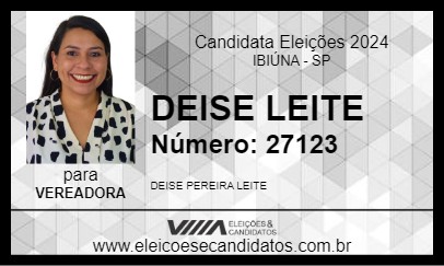 Candidato DEISE LEITE 2024 - IBIÚNA - Eleições