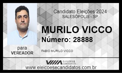 Candidato MURILO VICCO 2024 - SALESÓPOLIS - Eleições