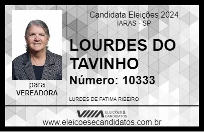 Candidato LOURDES DO TAVINHO 2024 - IARAS - Eleições