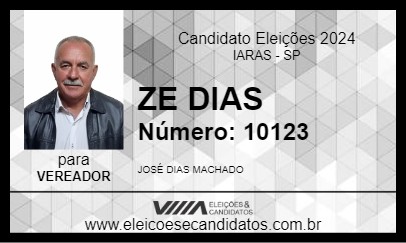 Candidato ZE DIAS 2024 - IARAS - Eleições