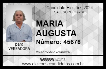 Candidato MARIA AUGUSTA 2024 - SALESÓPOLIS - Eleições