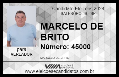 Candidato MARCELO DE BRITO 2024 - SALESÓPOLIS - Eleições