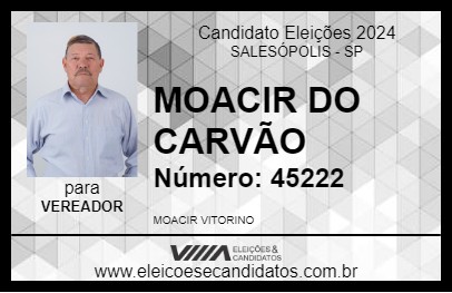 Candidato MOACIR DO CARVÃO 2024 - SALESÓPOLIS - Eleições