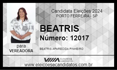 Candidato BEATRIS 2024 - PORTO FERREIRA - Eleições