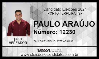 Candidato PAULO ARAÚJO 2024 - PORTO FERREIRA - Eleições