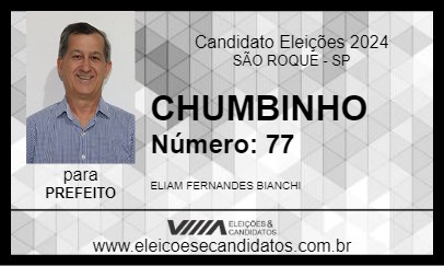 Candidato CHUMBINHO 2024 - SÃO ROQUE - Eleições