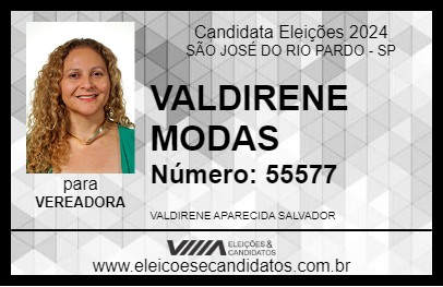 Candidato VALDIRENE MODAS 2024 - SÃO JOSÉ DO RIO PARDO - Eleições