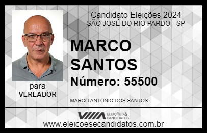 Candidato MARCO SANTOS 2024 - SÃO JOSÉ DO RIO PARDO - Eleições