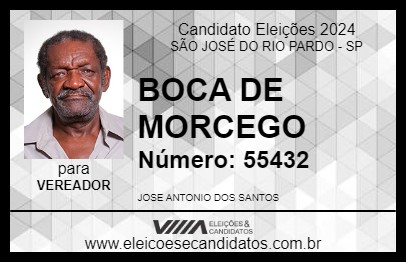 Candidato BOCA DE MORCEGO 2024 - SÃO JOSÉ DO RIO PARDO - Eleições