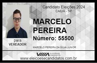 Candidato MARCELO PEREIRA 2024 - CAIUÁ - Eleições