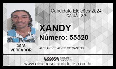 Candidato XANDY 2024 - CAIUÁ - Eleições