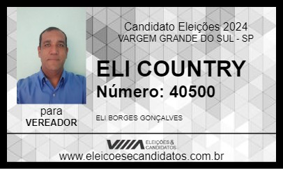 Candidato ELI COUNTRY 2024 - VARGEM GRANDE DO SUL - Eleições