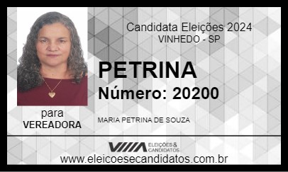 Candidato PETRINA 2024 - VINHEDO - Eleições