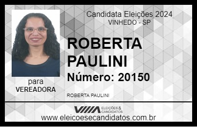 Candidato ROBERTA PAULINI 2024 - VINHEDO - Eleições