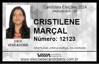 Candidato CRISTILENE MARÇAL 2024 - PARAIBUNA - Eleições