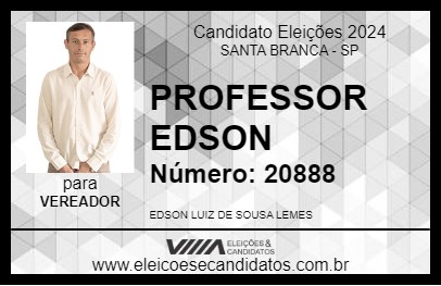 Candidato PROFESSOR EDSON 2024 - SANTA BRANCA - Eleições