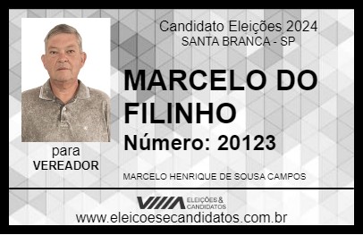 Candidato MARCELO DO FILINHO 2024 - SANTA BRANCA - Eleições