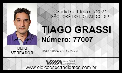 Candidato TIAGO GRASSI 2024 - SÃO JOSÉ DO RIO PARDO - Eleições