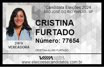 Candidato CRISTINA FURTADO 2024 - SÃO JOSÉ DO RIO PARDO - Eleições