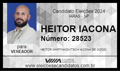 Candidato HEITOR IACONA 2024 - IARAS - Eleições