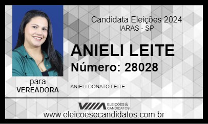 Candidato ANIELI LEITE 2024 - IARAS - Eleições