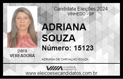 Candidato ADRIANA SOUZA 2024 - VINHEDO - Eleições