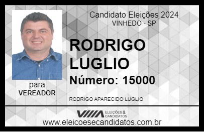 Candidato RODRIGO LUGLIO 2024 - VINHEDO - Eleições