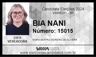 Candidato BIA NANI 2024 - VINHEDO - Eleições