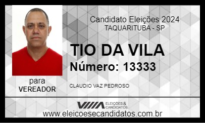 Candidato TIO DA VILA 2024 - TAQUARITUBA - Eleições