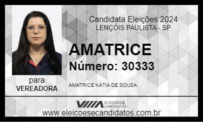 Candidato AMATRICE 2024 - LENÇÓIS PAULISTA - Eleições