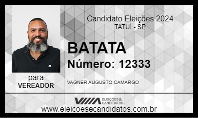 Candidato BATATA 2024 - TATUÍ - Eleições