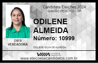 Candidato ODILENE ALMEIDA 2024 - GAVIÃO PEIXOTO - Eleições