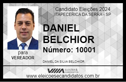 Candidato DANIEL BELCHIOR 2024 - ITAPECERICA DA SERRA - Eleições