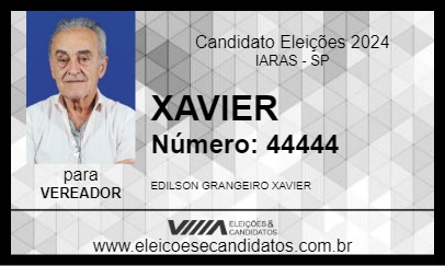 Candidato XAVIER 2024 - IARAS - Eleições