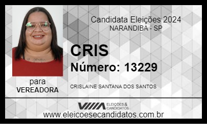 Candidato CRIS 2024 - NARANDIBA - Eleições