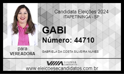 Candidato GABI 2024 - ITAPETININGA - Eleições