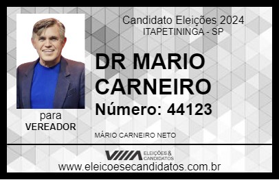 Candidato DR MARIO CARNEIRO 2024 - ITAPETININGA - Eleições