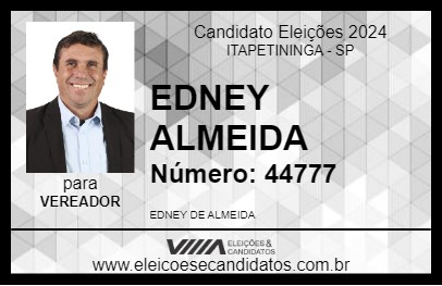 Candidato EDNEY ALMEIDA 2024 - ITAPETININGA - Eleições