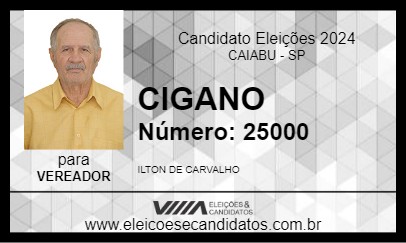 Candidato CIGANO 2024 - CAIABU - Eleições