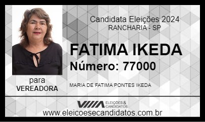 Candidato FATIMA IKEDA 2024 - RANCHARIA - Eleições