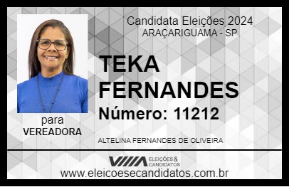 Candidato TEKA FERNANDES 2024 - ARAÇARIGUAMA - Eleições