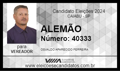 Candidato ALEMÃO 2024 - CAIABU - Eleições