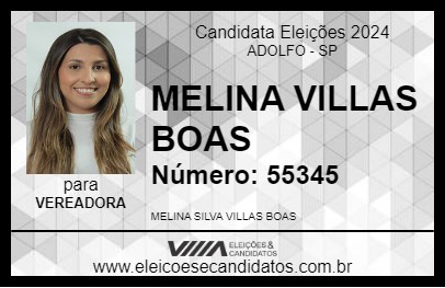 Candidato MELINA VILLAS BOAS 2024 - ADOLFO - Eleições